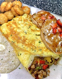 an omelet on a plate